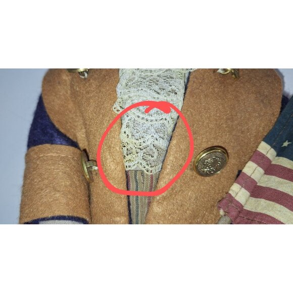 Primitive Colonial George Washington Doll 19" Tall Rare Patriotic July 4th - Picture 5 of 16